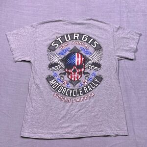 Gildan Sturgis Motorcycle Rally 2022 T Shirt Mens Large Gray 82nd Annual